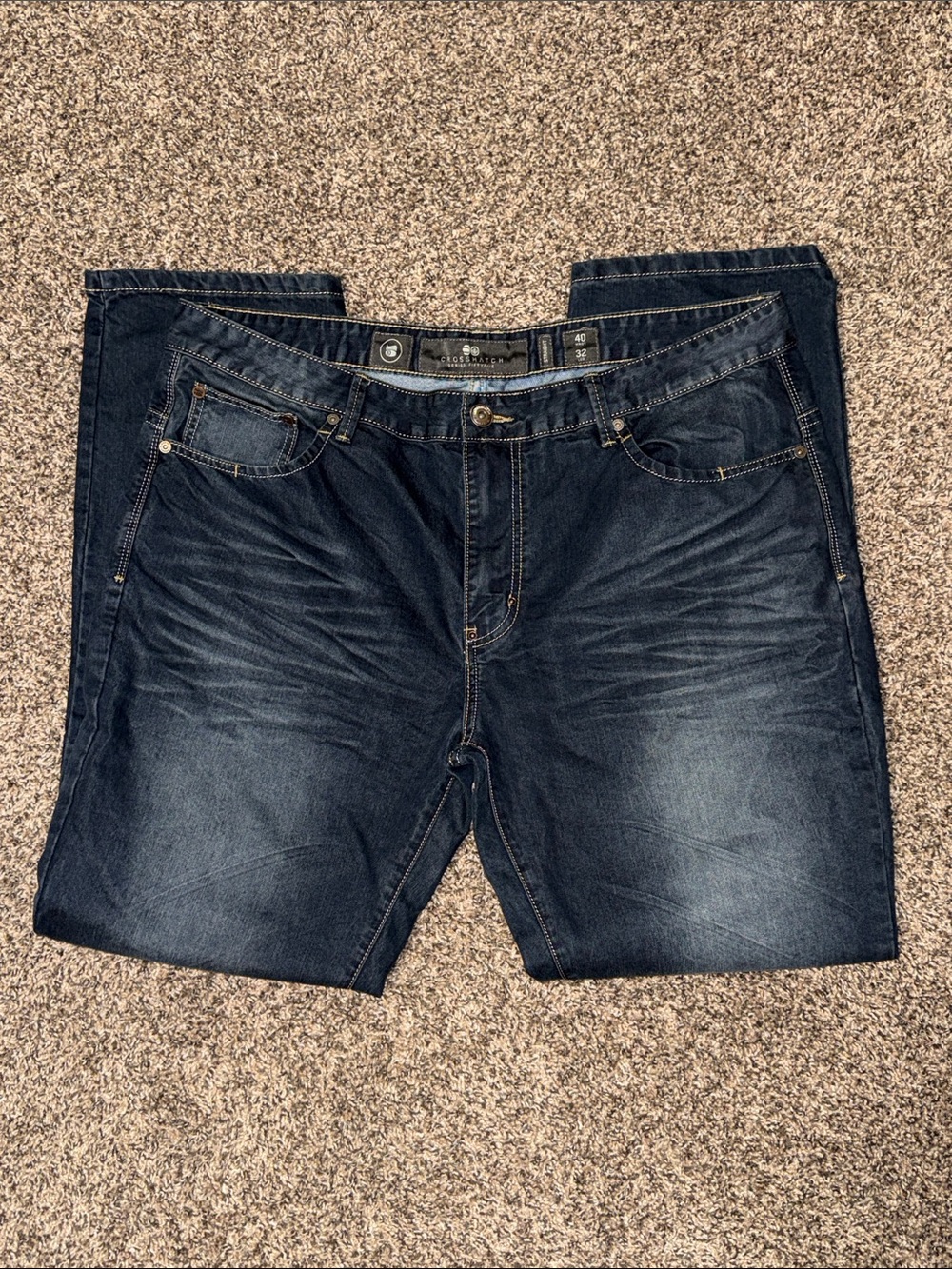 Crosshatch Series FiftyFive Men's Dark Wash Blue Jeans size 40x32
